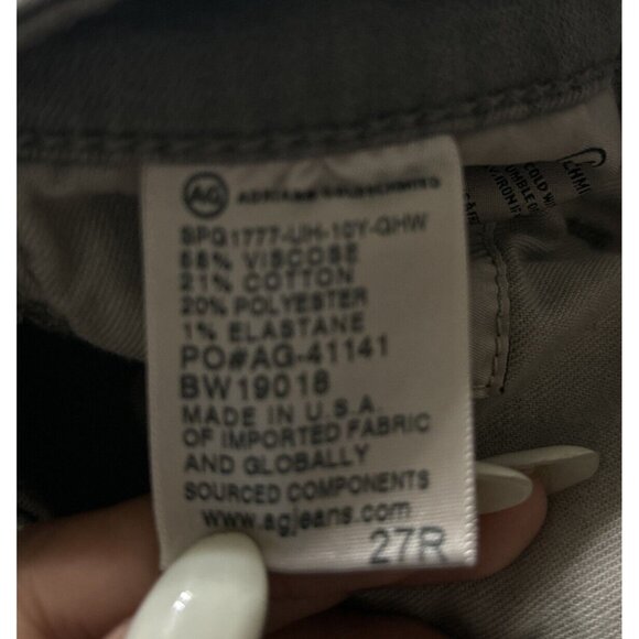 AG Adriano Goldschmied Farrah Ankle High Rise Jeans Size 27 (10 Y Grey Shadow ) - Picture 9 of 9